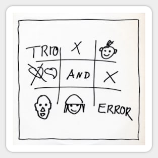 Trio and Error 1983 New Wave Throwback Sticker